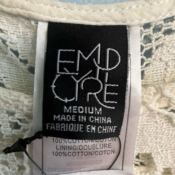 Summer Dress EMPYRE SHARA CROCHET Back DETAIL CREAM — NWT 🏷️ Sz Medium - Picture 5 of 13